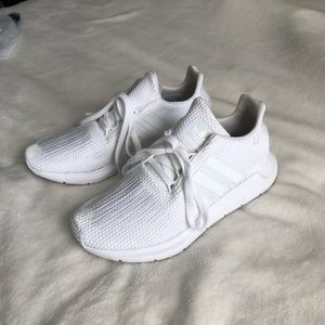 White Adidas Swift Run